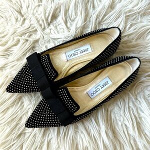 Jimmy choo suede with mini studs black/silver